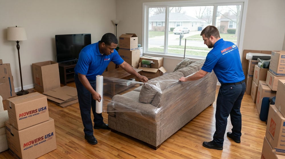Movers USA residential moving service crew