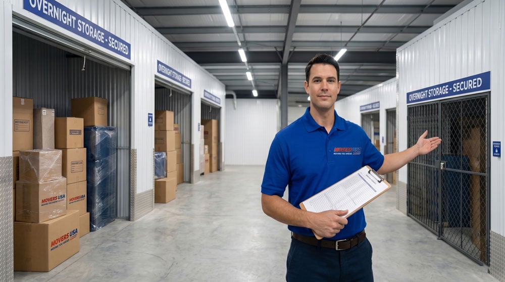 Movers USA overnight storage service