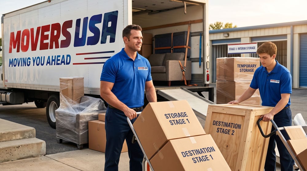 Movers USA two-stage storage moving process